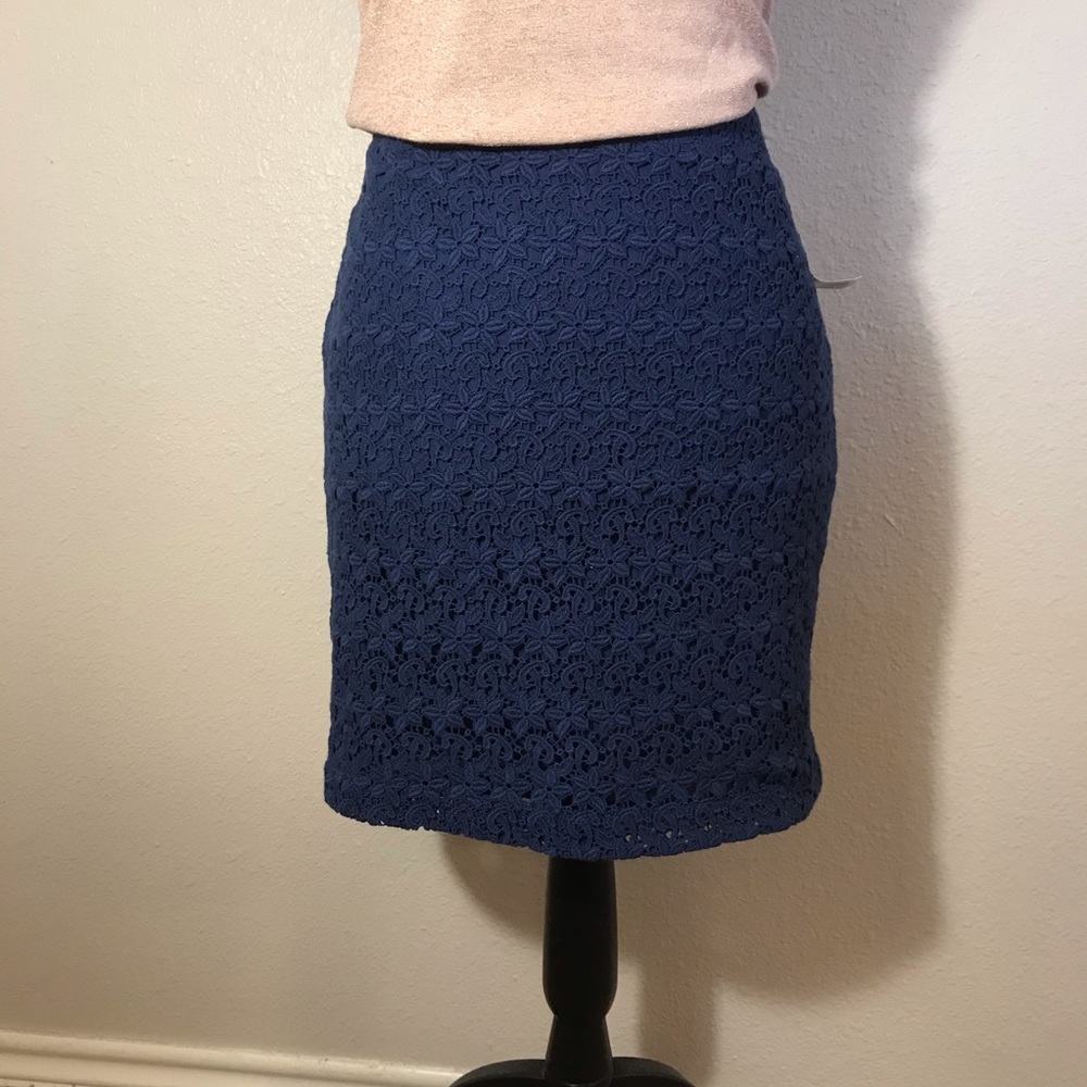 Forever21 Navy blue crochet skirt